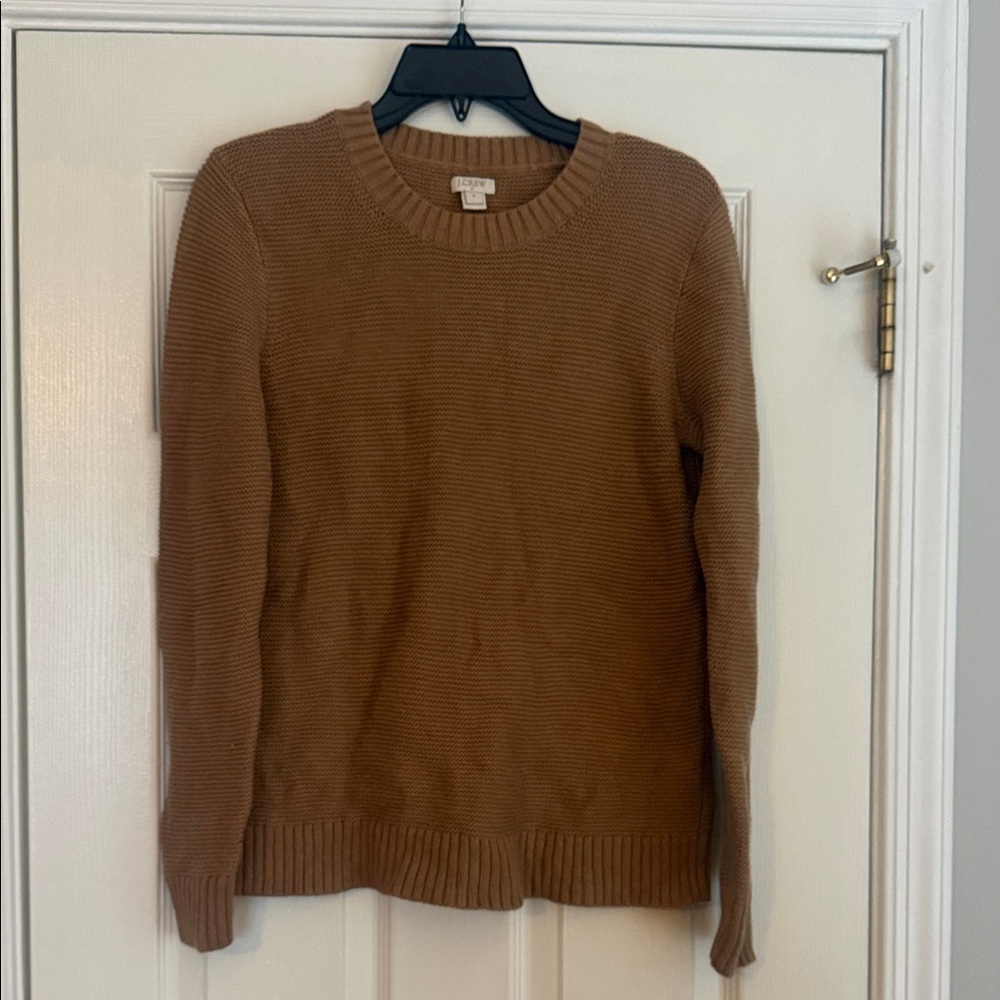 J Crew Crewneck Tan Sweater